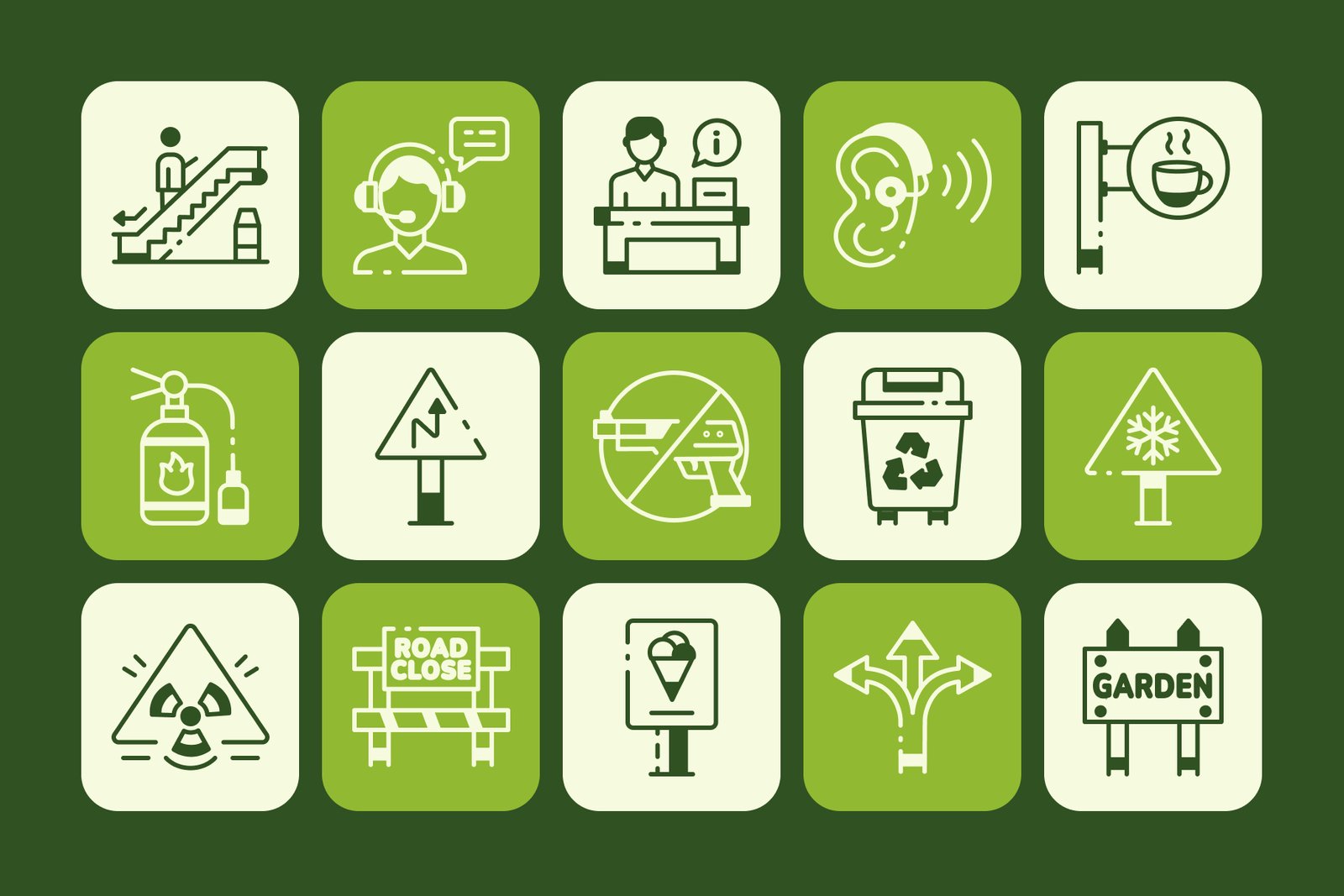 Wayfinding and Guidance Icons
