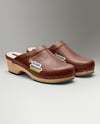 Pair of Leather Clogs Mockup