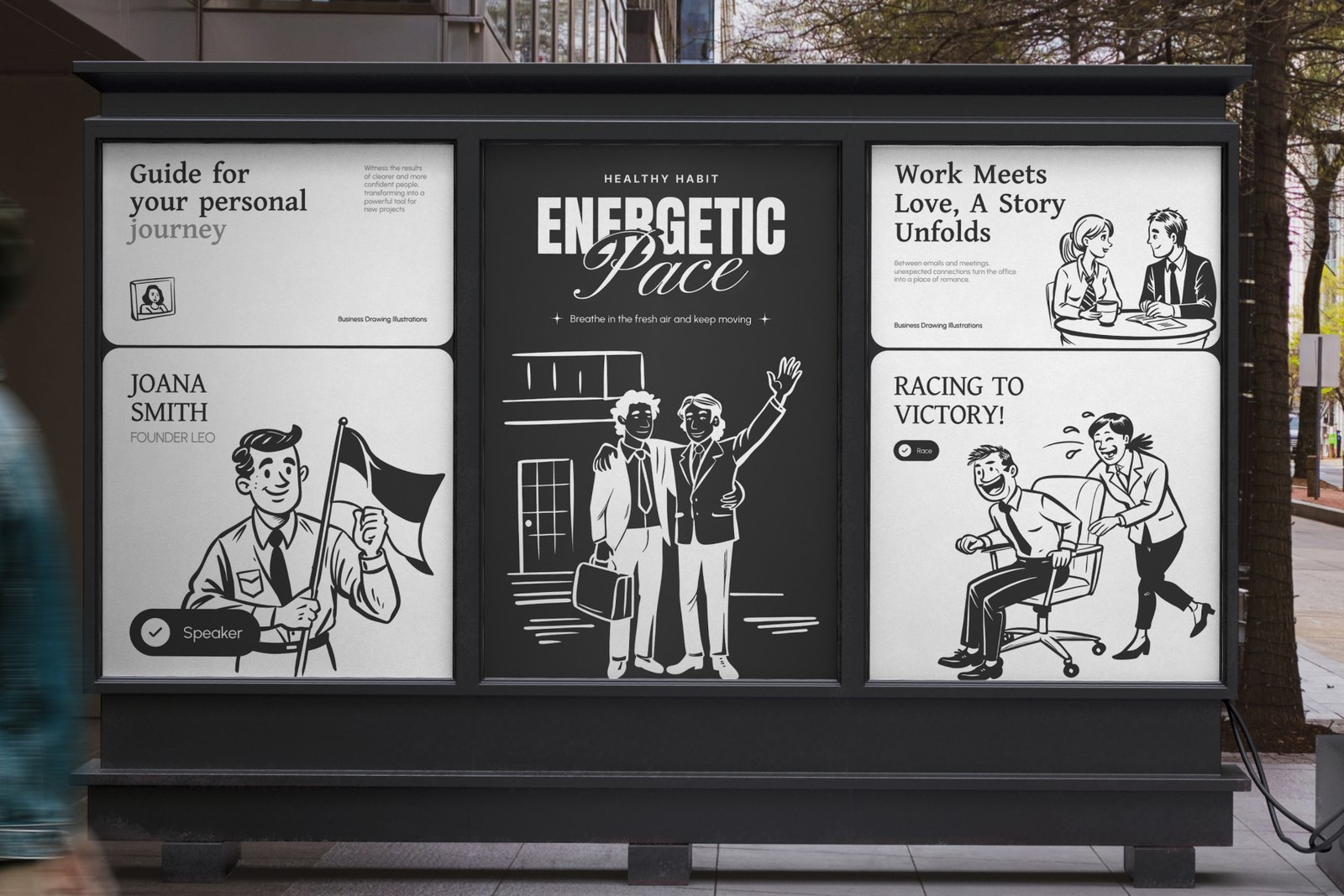 Business Drawing Illustration Set