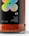 Clear Glass Jar with Taco Seasoning Mockup