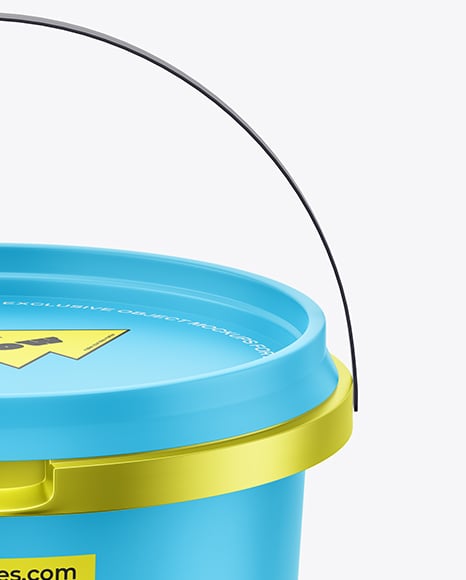 Matte Metallic Bucket Mockup