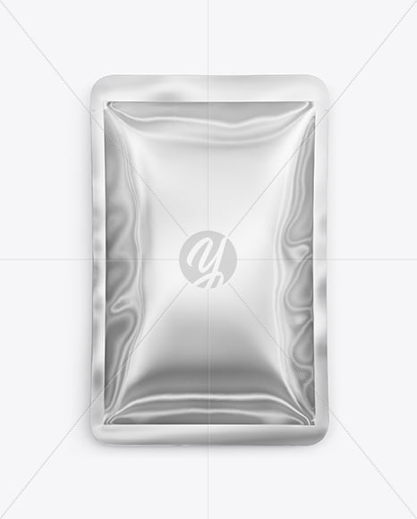 Glossy Metallic Sachet Mockup