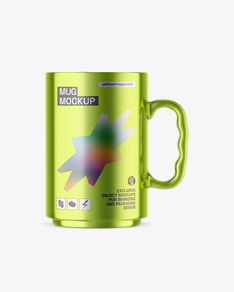 Metallic Mug Mockup - Coffee packaging mockup