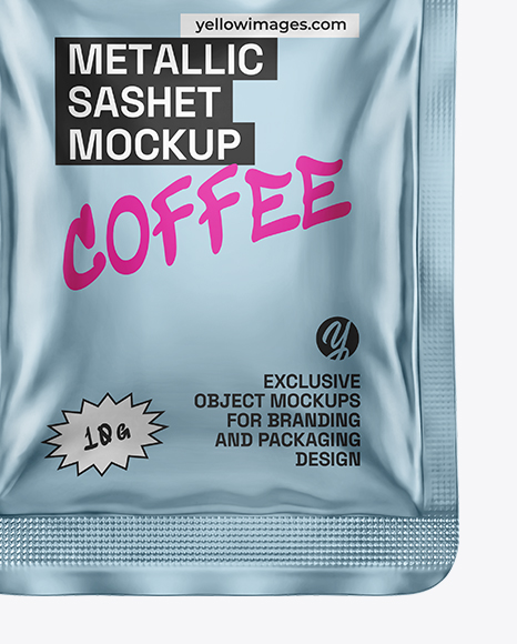 Metallic Sachet Mockup