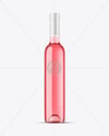 Clear Glass Pink Wine Bottle Mockup
