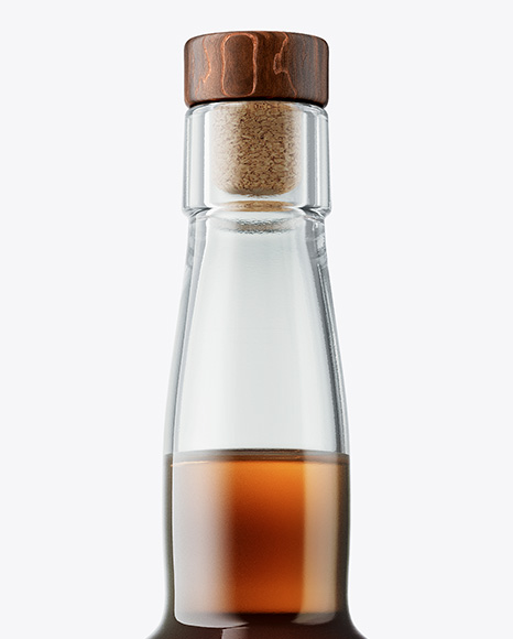 Tall Black Rum Bottle Mockup