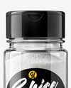 Clear Glass Jar with Fine Salt Mockup