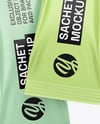 Two Glossy Sachets Mockup