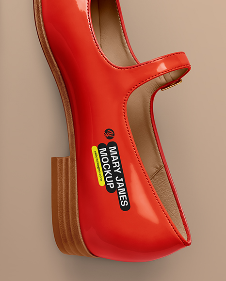 Pair of Mary Janes Mockup