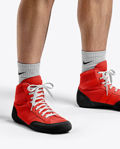 Man Wearing Wrestling Uniform Mockup