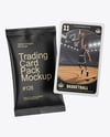 Matte Trading Card Pack with Card Mockup