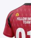 Soccer Jersey Mockup - Back Half Side View