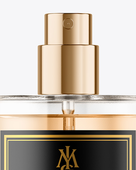 Color Liquid Glass Perfume Bottle Mockup