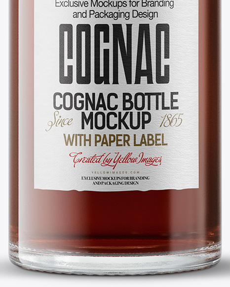 Cognac Bottle Mockup