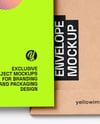 Kraft Paper Envelope with Letter Mockup – Top View