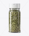 Glass Spice Jar with Dried Basil Mockup
