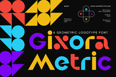 UT Gixora Metric - A Modern Geometric Font - Bold font
