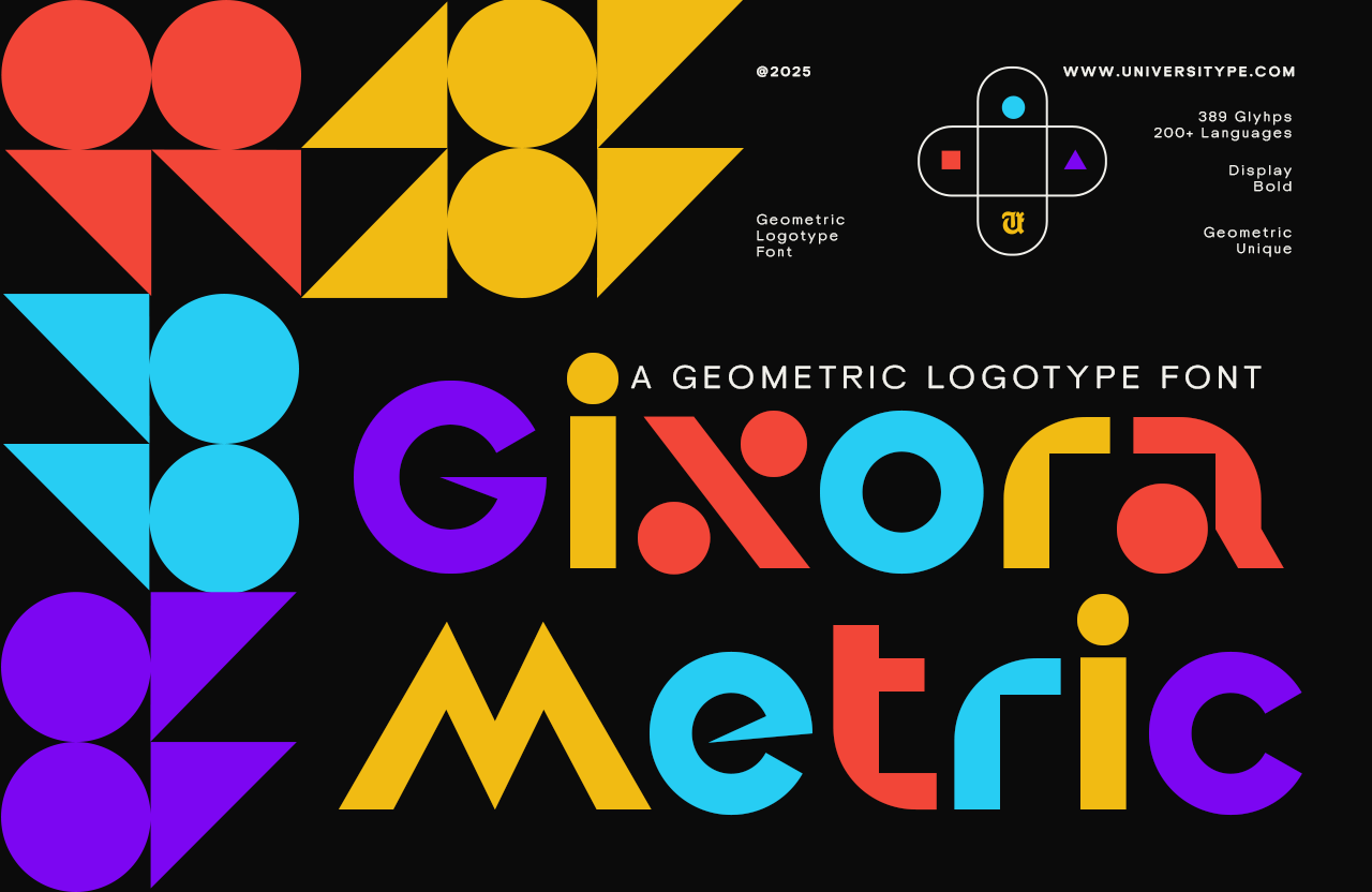 UT Gixora Metric - A Modern Geometric Font