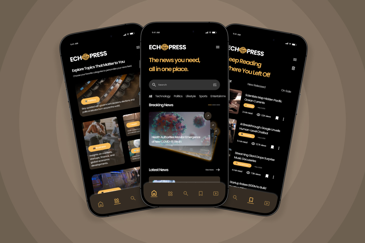 Echopress - News Portal App Design Template