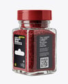 Square Glass Jar with Sumac Spice Mockup