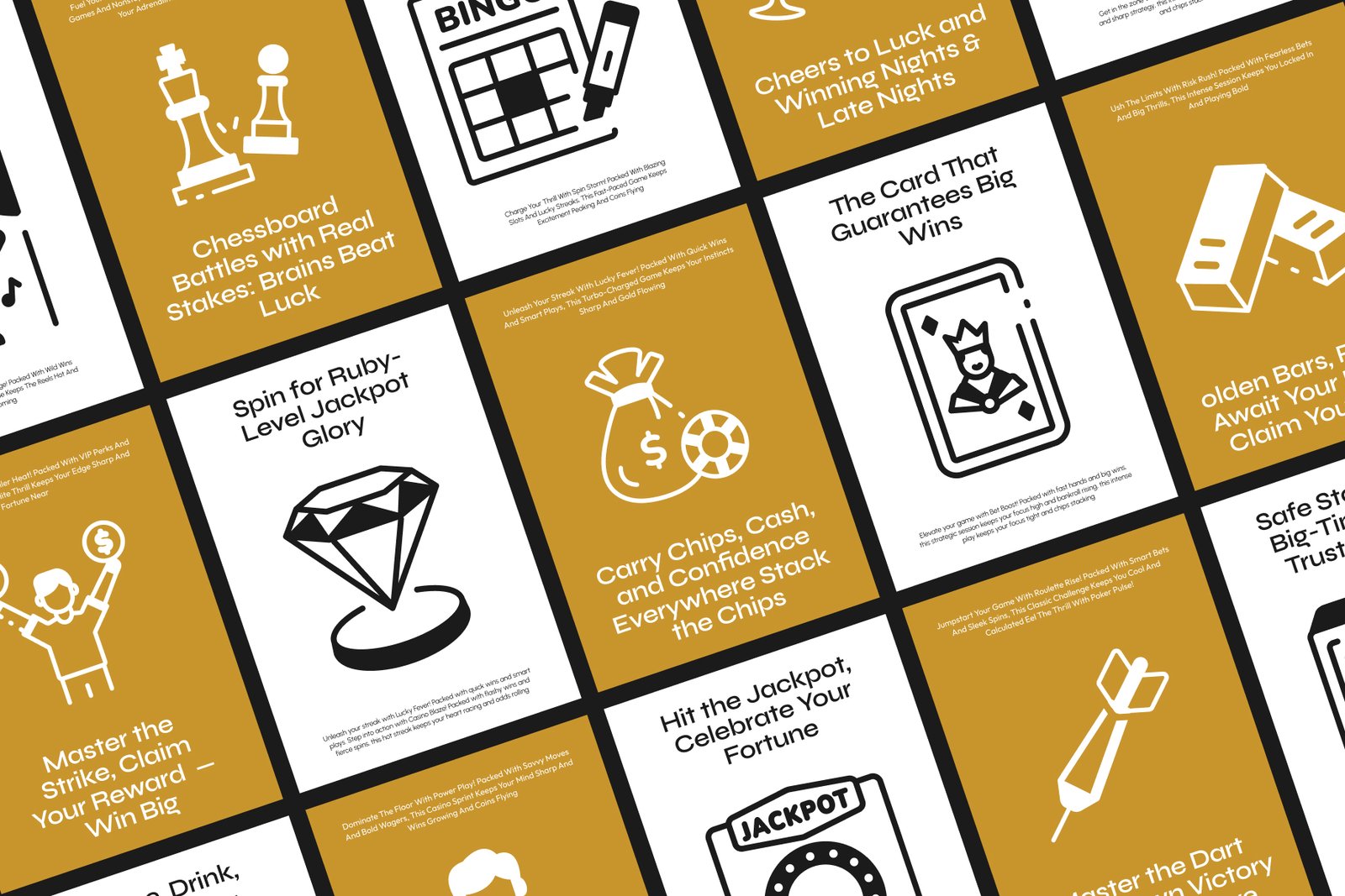 Casino and Gambling Club Icon Set