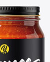 Glass Jar with Pizza Sauce Mockup