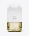 Transparent Package with Green Buckwheat Mockup