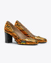 Pair of Block Heel Pumps Mockup