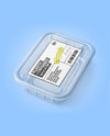 Empty Clear Plastic Food Container Mockup