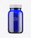 Blue Glass Pills Jar Mockup