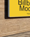 Outdoor Billboard on Wooden Wall Mockup