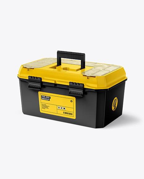 Plastic Tool Box Mockup - Tool+Box+Mockup+In+Box+Mockups+On+Yellow+Images+Object+Mockups