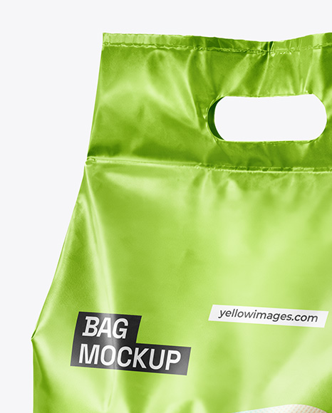 Metallic Bag with Handle Mockup