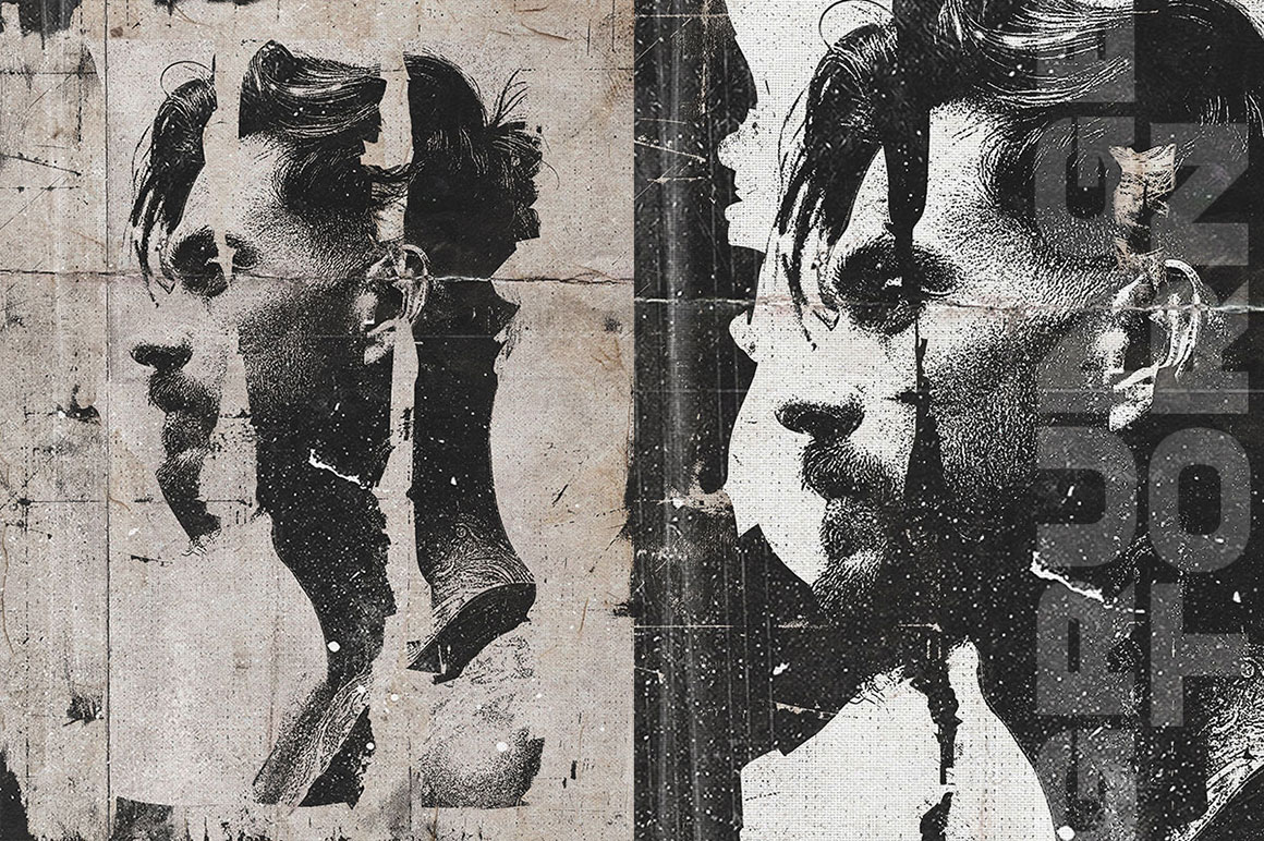 Grunge Torn Photo Effect