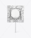 Matte Metallic Lollipop Sachet Mockup