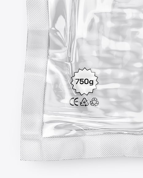 Clear Plastic Flow-Pack with Cutlets Mockup