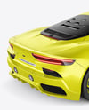 Sport Car Mockup - Back Half Side View