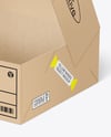 Opened Corrugated Cake Box Mockup