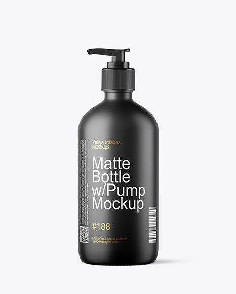 Matte Bottle with Pump Mockup