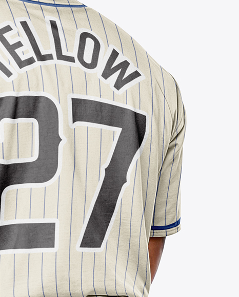 Afro-American Baseball Player Wearing Wearing a Full Baseball Kit Mockup