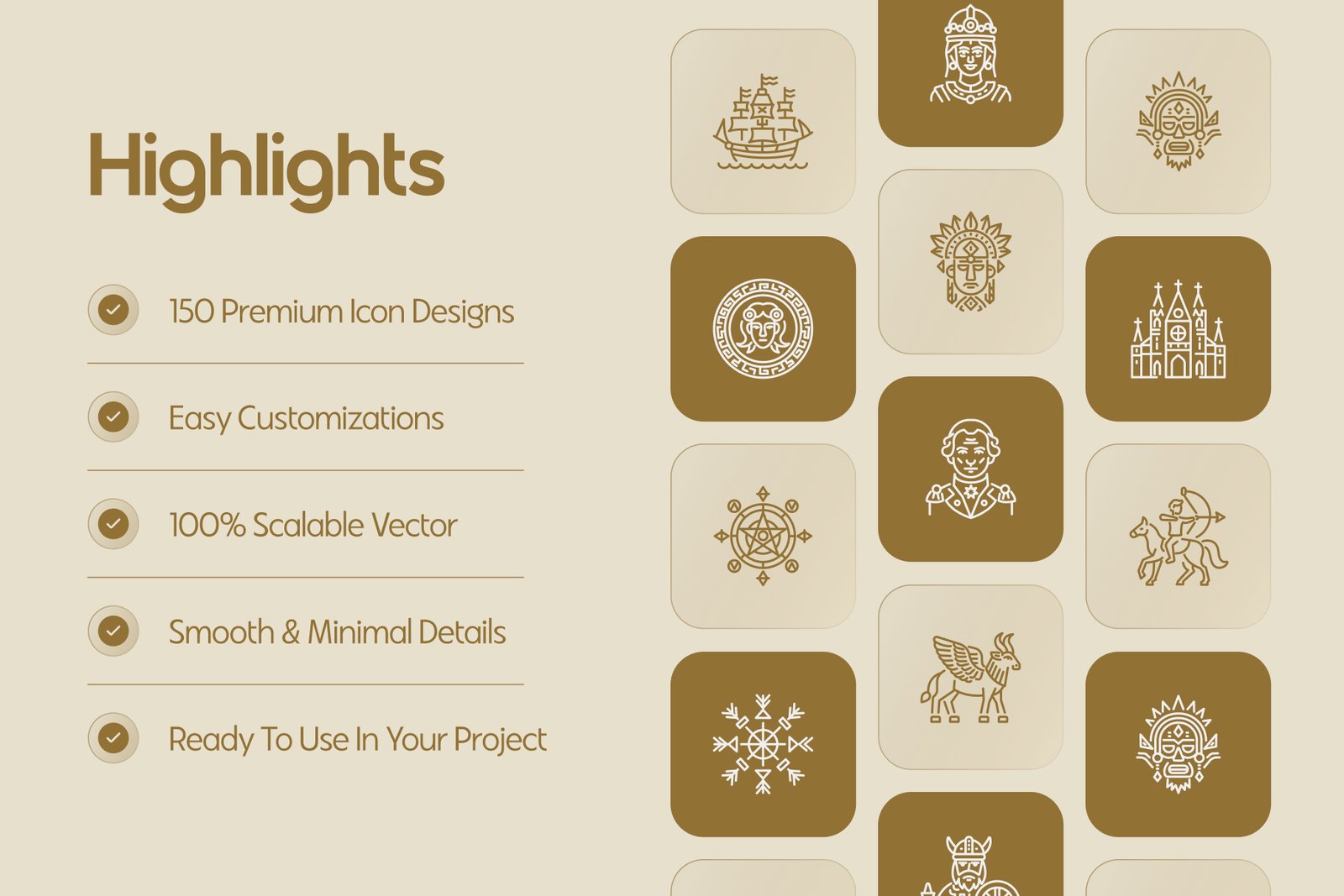 Historical Icons Set