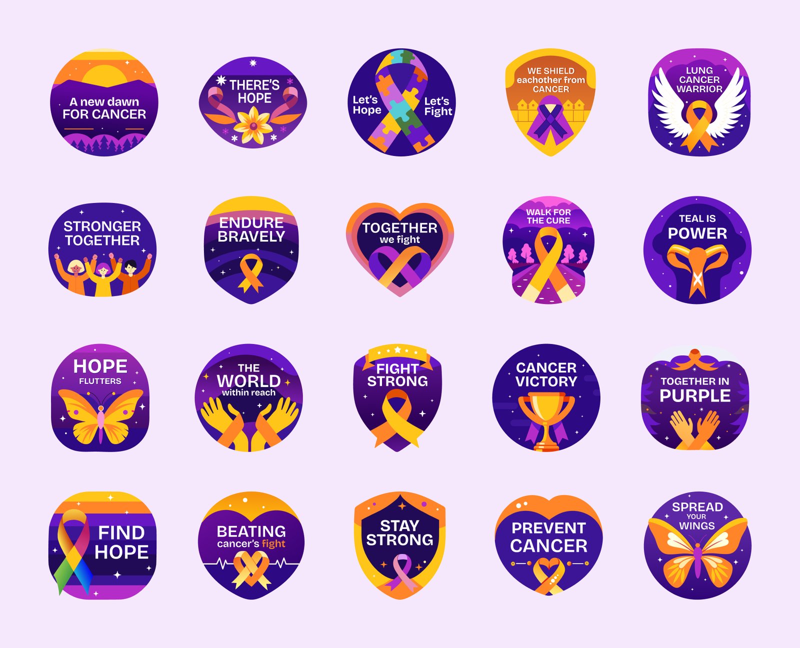 Cancer Awareness Stickers