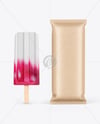 Kraft Flow Pack W/ Ice Cream Mockup