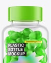 Plastic Bottle with Gummies Mockup