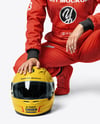 Woman Wearing Full Racing Kit Mockup