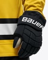 Man Wearing Full Ice Hockey Kit Mockup