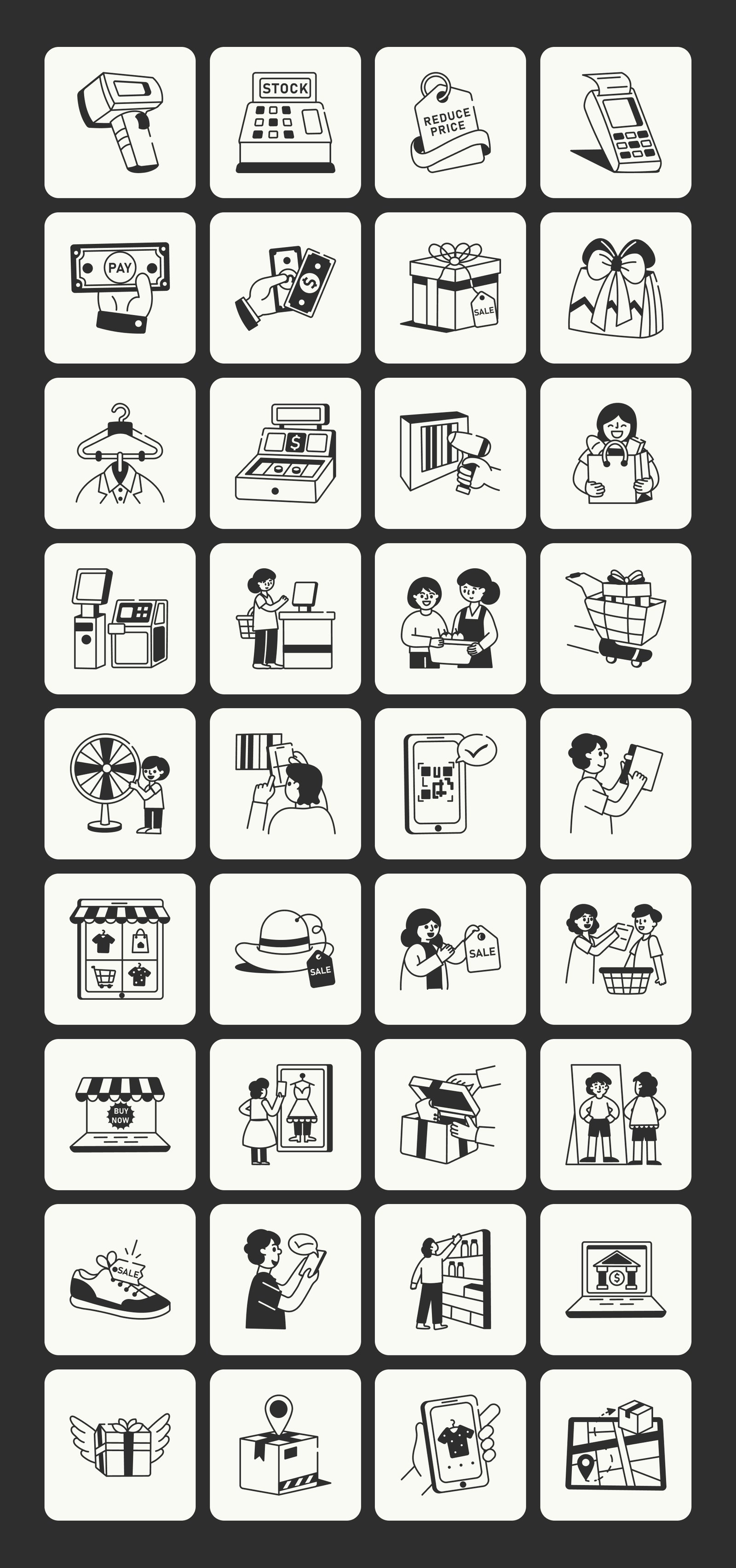 Shopping Drawing Set