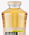 Glass Bottle with Apple Juice Mockup