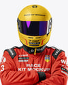 Man Wearing Racing Kit Mockup