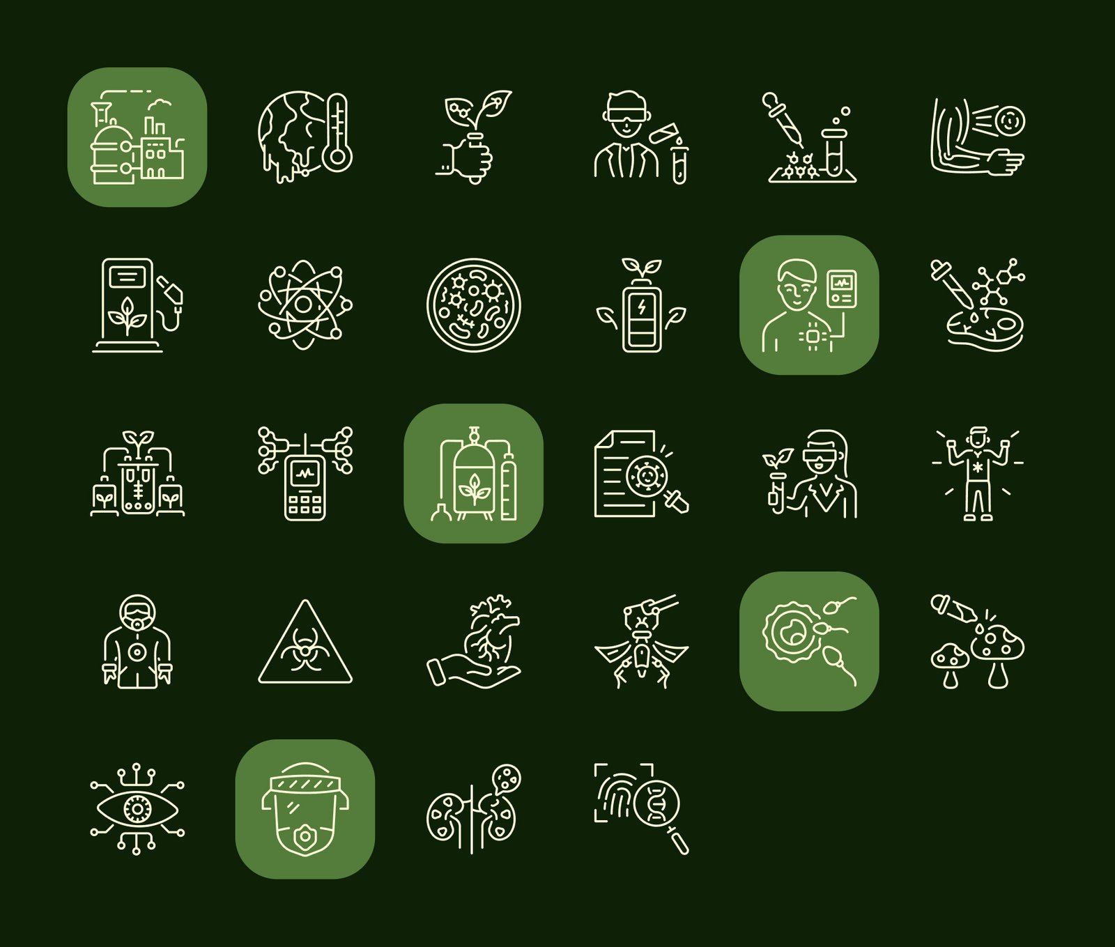 Bio Icons Art Set